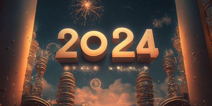 2560x1707 Happy New Year 2024 Images, Backgrounds & Wallpapers - Designbolts