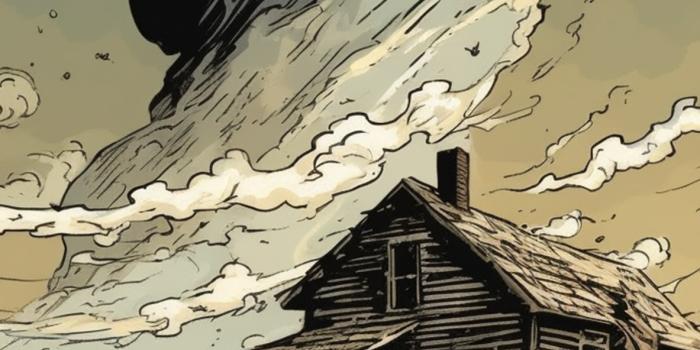 1183x2560 Tornado & Old House Art Wallpapers - Tornado Wallpapers iPhone