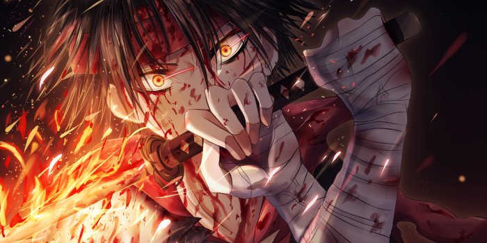 7680x4320 Anime Boy Katana 4K Wallpaper #189