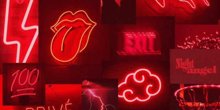 1183x2560 Neon Red Aesthetic Wallpaper HD for iPhone - Red Aesthetic Wallpaper 4k