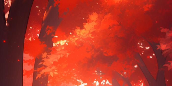 1463x3171 Aesthetic Red Autumn Forest Wallpaper - Red Fall Wallpaper iPhone