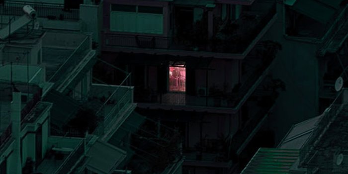 1242x2208 iPhoneXpapers.com | iPhone X wallpaper | bf46-minimal-dark-architecture -art-green