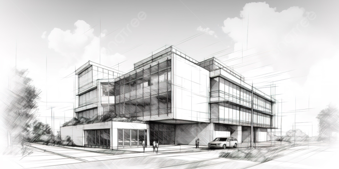 1200x673 3d Illustrated Architectural Building Sketch With Perspective Lines  Background, Construction Drawing, Architecture, Architect Drawing  Background Image And Wallpaper for Free Download
