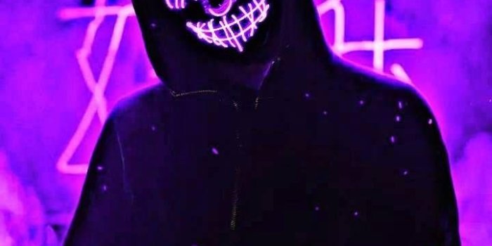 720x1280 Purple Neon Mask Guy Wallpaper Download | MobCup
