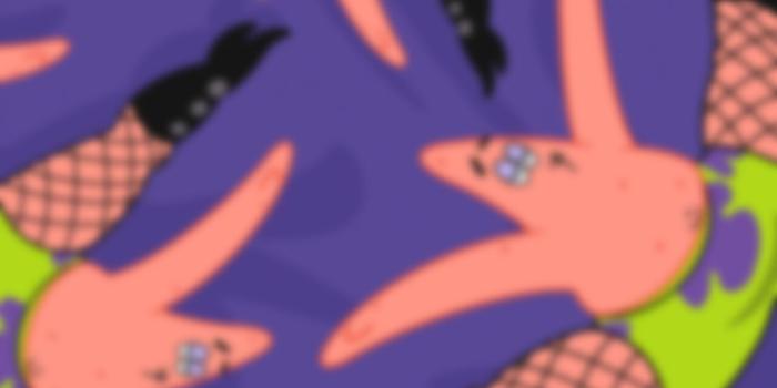 1280x2560 Patrick Star Fishnets Meme Wallpapers - Purple SpongeBob Background