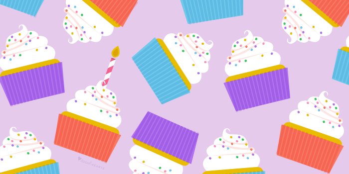 10667x6001 June 2021 Cupcake Calendar Wallpaper - Sarah Hearts