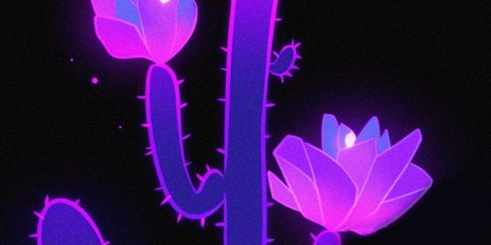 1183x2560 Purple Neon Cacti Dark Wallpapers - Dark Neon Wallpapers iPhone