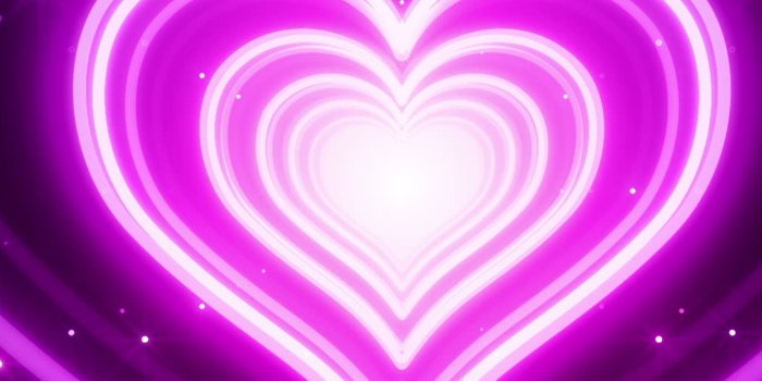 1080x2400 Mobile wallpaper: Neon, Purple, Heart, Artistic, 1410260 download the  picture for free.