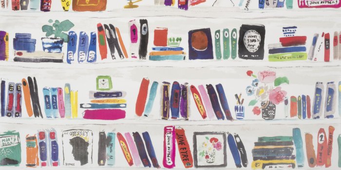 2454x3288 Kravet Bella Books Confetti Wallpaper | DecoratorsBest