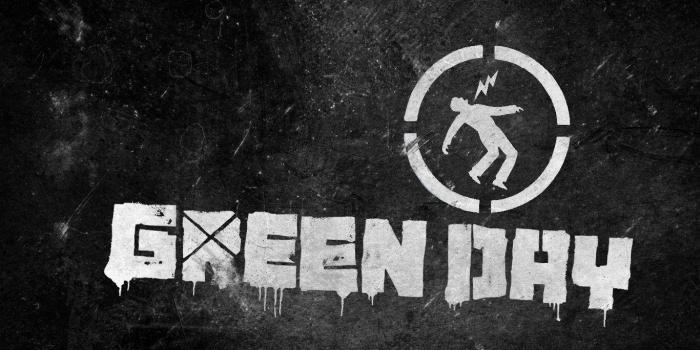 1366x768 Download Green Day Name Spray Painted Wallpaper | Wallpapers.com