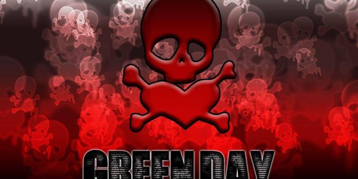 1600x1200 Download Green Day Skull With Crossbones Heart Wallpaper | Wallpapers.com