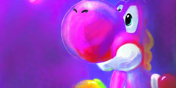 2560x2560 Pink Yoshi Blue Yoshi Wallpapers