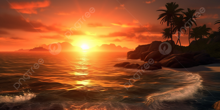 1200x673 Surreal Island Wallpapers Background, Hd Wallpapers Ocean, Sunset Pictures  Realistic Background Image And Wallpaper for Free Download