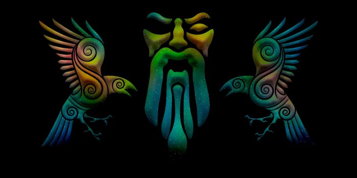 1920x1080 Odin and His Ravens Wallpaper Bundle Svg Dxf Png Jpg - Etsy Norway