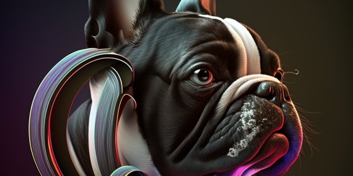 1024x1024 French Bulldog Neon Wallpaper - Etsy