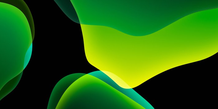 3840x2160 iOS 13 Wallpaper 4K, Stock, iPadOS, Green