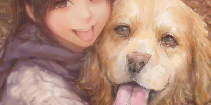 1440x2025 Dog friend original girl anime cute wallpaper | 1440x2025 | 1099994 |  WallpaperUP