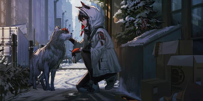 3840x2061 Anime Girl Petting Dog, HD Anime, 4k Wallpapers, Images, Backgrounds, Photos  and Pictures