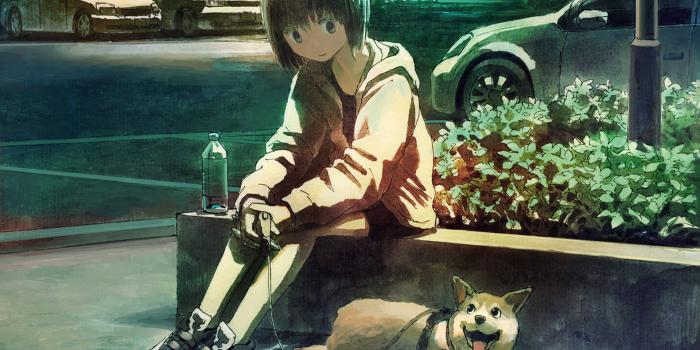 1920x1080 Download Anime Dog On Leash Wallpaper | Wallpapers.com