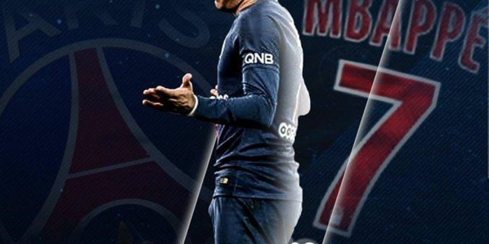 1080x1920 Download Kylian Mbappe 4k Number 7 Graphic Art Wallpaper | Wallpapers.com