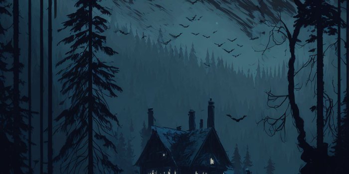 1183x2560 Mansion in the Forest Dark Aesthetic Wallpapers - Dark Wallpapers