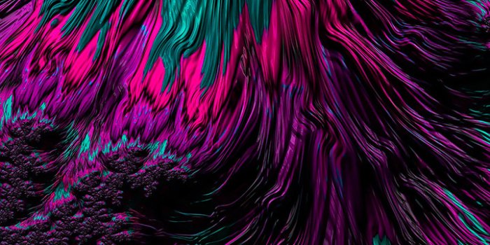 720x1560 Aesthetic Dark Purple Waves 4K Phone Wallpaper