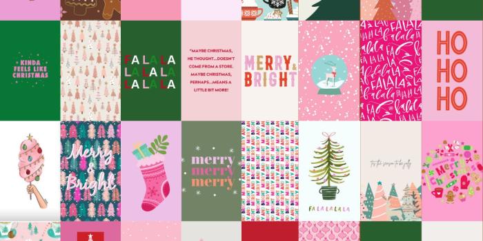 1200x1000 Digital Download Preppy Christmas Collage Kit Printable Art - Etsy Sweden