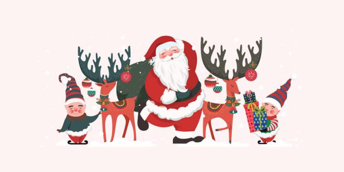 887x1920 Download Preppy Santa Claus Christmas Wallpaper | Wallpapers.com