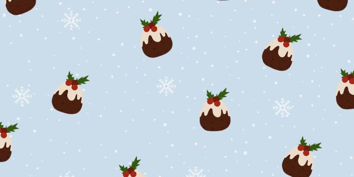 1100x749 40+ Preppy Christmas Wallpaper Ideas : Christmas Pudding Blue Background  for Desktop I Take You | Wedding Readings | Wedding Ideas | Wedding Dresses  | Wedding Theme