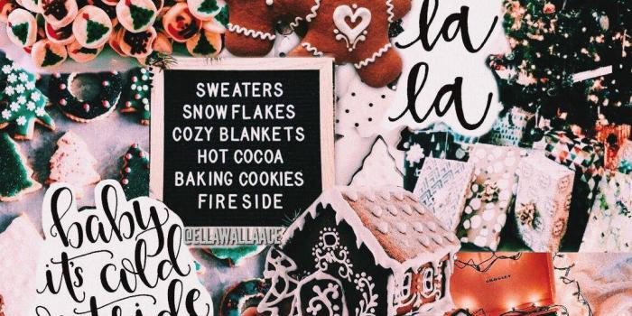 1080x1920 Download Preppy Christmas Pink Collage Wallpaper | Wallpapers.com