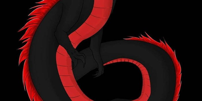 800x1422 Download Fantasy Black Red Dragon Wallpaper | Wallpapers.com