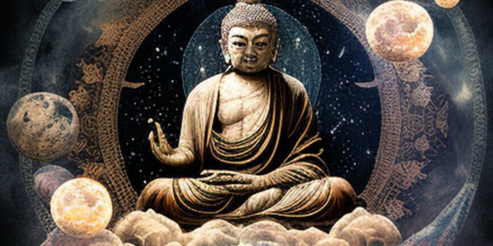 867x1300 Buddha and the Moon Wall Mural | Buy online at Abposters.com