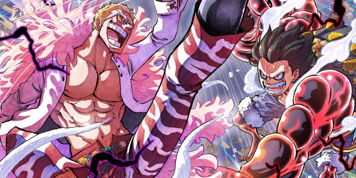 4096x2304 Luffy vs Doflamingo by Cidades_Art