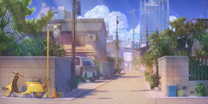 1920x1080 Japanese Anime Street 1080p Wallpapers
