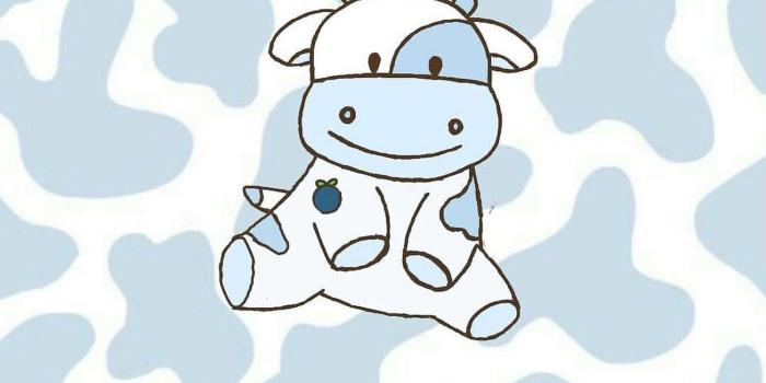 1305x1920 100+] Blue Cow Print Wallpapers