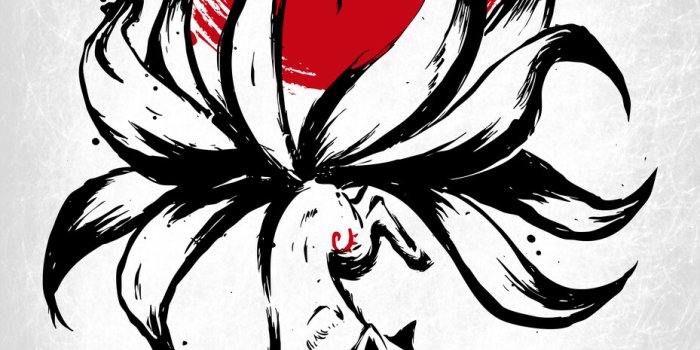 929x1300 Kitsune Japanese Fox Wall Mural | Buy online at Abposters.com