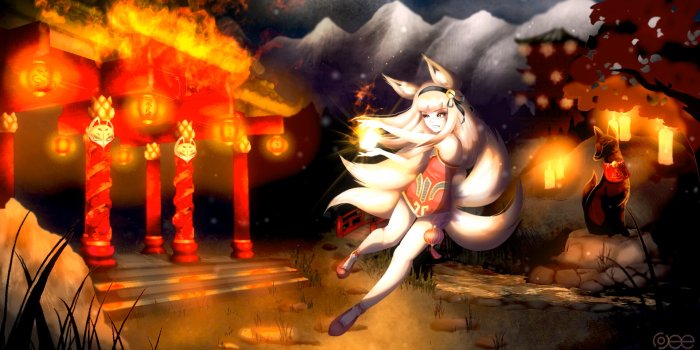 1920x1080 ArtStation - Kitsune Wallpaper (SAE-Project-Katharina Zachar)