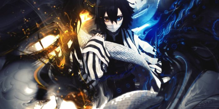 1192x670 Obanai Iguro | Demon Slayer | in 2023 | Dark souls art, Anime, Soul art