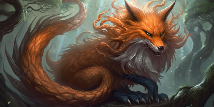 1200x673 The Fantasy Fox In The Woods Background, Picture Of Nine Tailed Fox,  Nature, Fox Background Image And Wallpaper for Free Download
