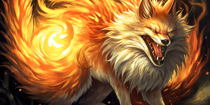 1200x673 Golden Fox In Fire With A Mouth Open Background, Nine Tailed Fox Pictures,  Nature, Fox Background Image And Wallpaper for Free Download