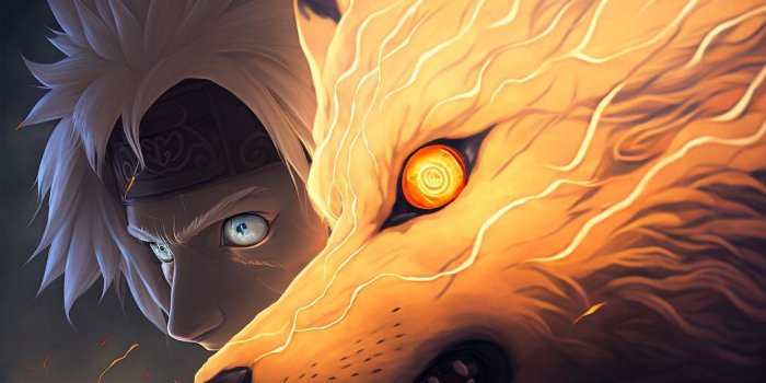 1024x1024 Jirariya and Naruto's nine tailed fox : r/AiAnimeArt