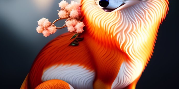 2048x3072 Lexica - Beautiful Japanese nine-tailed fox with fairy tail like features