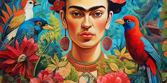 867x1300 Frida Kahlo tropical Wall Mural | Buy online at Abposters.com