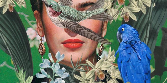 929x1300 Frida Kahlo collage art Wall Mural | Buy online at Abposters.com