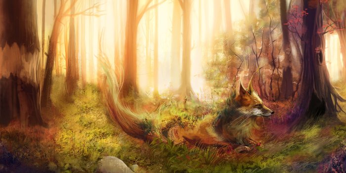 1920x1080 Foxes Painting Art Forest Animals fox wallpaper | 1920x1080 | 424455 |  WallpaperUP
