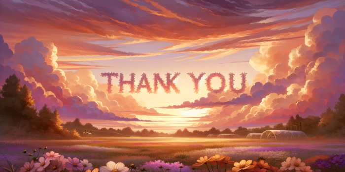 3584x2048 H1: Sunset Gratitude - HD Thank You Wallpaper by robokoboto