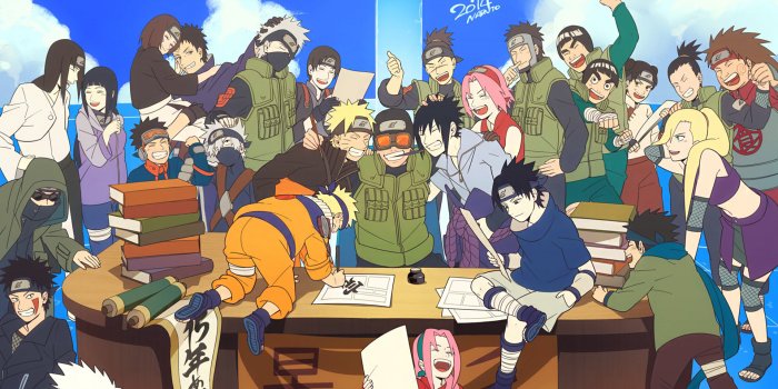 1920x1344 Life in Konoha by ミン (pixiv)