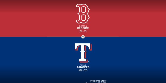 1920x1080 MLB Stories - Boston Red Sox at Texas Rangers Preview - 09/18/2023