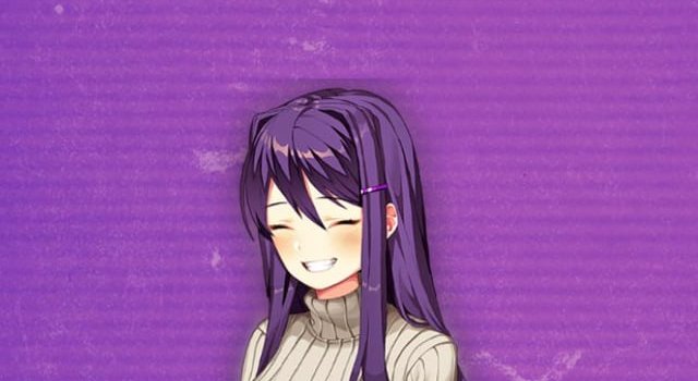 640x1385 Made a Yuri wallpaper which turns the iPhone menu bar into a ddlc text box  : r/DDLC