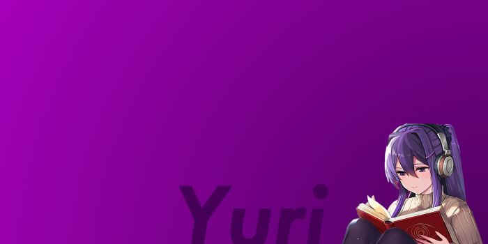 1920x1080 I made a minimalistic Yuri wallpaper with the anniversary art. (1080p link  in comments) : r/DDLC